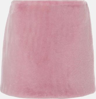 Prada Shearling miniskirt