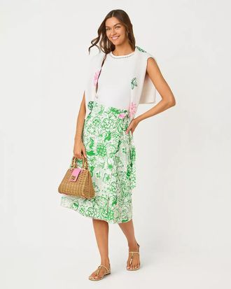 Lilly Pulitzer Constance Reversible Midi Wrap Skirt