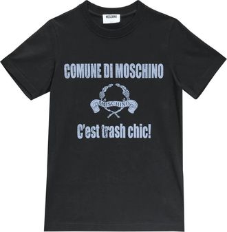 Moschino Trash Chic T-Shirt - Dames - T-shirts - Zwart - M - Katoen - Tops