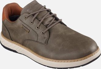 Skechers Mens Skechers Garlan Pryor Synthetic Mens Olive Lace-Up Shoes - Green - Size: 12