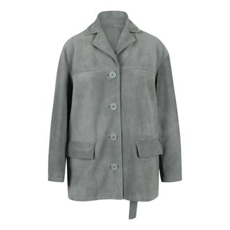 Salvatore Santoro Leather Jackets, female, Gray, Size: XS Suede Jacket