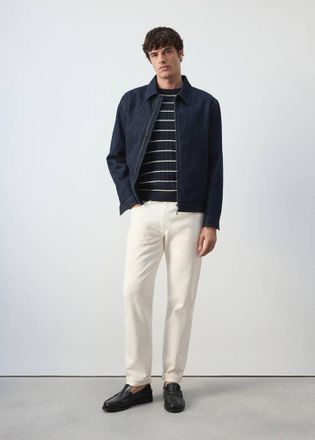 Mango Jeans Pola selvedge regular fit bianco sporco - Uomo - 44 - MANGO MAN
