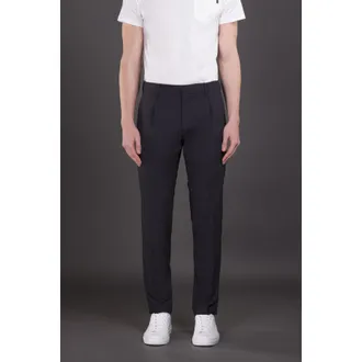 Moorer MenS Dark Blue Tailored Trousers, Size 48