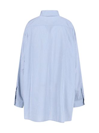 Maison Margiela Womens Shirts Blue Cotton