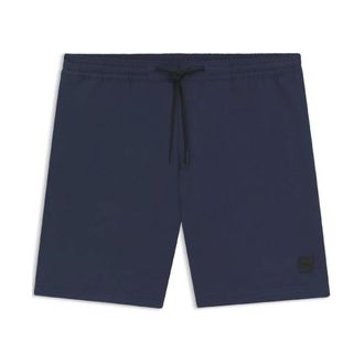 HUGO BOSS Hugo, Beachwear, male, Blue, Size: L Performance Logo Badge Swim Shorts