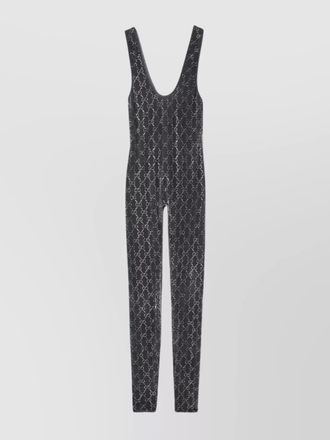 Gucci crystal-embellished sleeveless scoop-neck jumpsuit