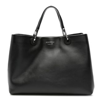 Emporio Armani Shopping Bag - Dames - Tassen - Zwart - Maat: ONE Size Katoen