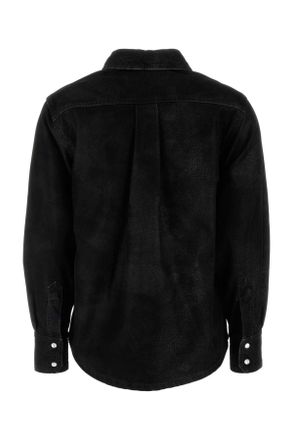 Isabel Marant Womens Black Synthetic Leather Karima Shirt Camicie