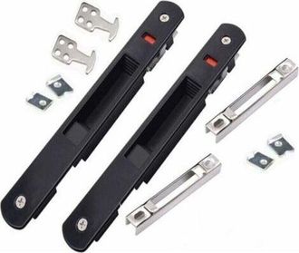 OEM Cerradura Para Ventana Corrediza Tipo Mirador - Cerradura Moderna De Gancho M&oacute;vil De Un Solo Lado Para Puerta O Ventana Corrediza De Hogar, 2 Piezas