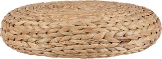 Beliani Beliani - Puf De Jacinto De Agua Natural 40 X 40 X 10 Cm Coj&iacute;n De Asiento Moderno Boho Sala De Estar Wahoo