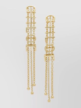 Chlo&eacute; chain belt inspired mini drop earrings