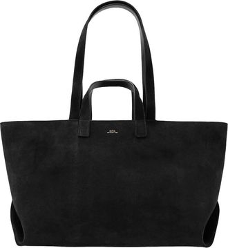 A.P.C. Le Drummer Suede Attached Pouch Tote Bag