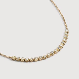 Monica Vinader Gold Diamond Half Tennis Bracelet 1.9mm Lab Grown Diamond