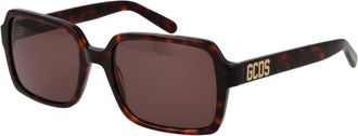 GCDS Brown Plastic Sunglasses