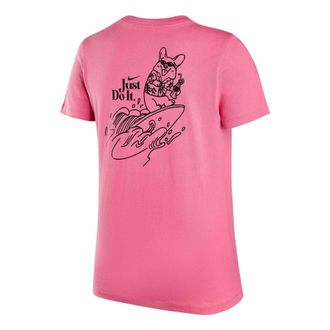 Nike (WMNS) Nike Sportswear Cartoon Hand-Drawn Print T-ShIrt Pink FV1131-684