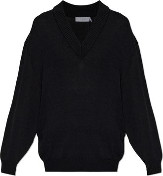 Iro Brise Sweater - Dames - V-hals truien - Zwart - XS - Truien & Vesten