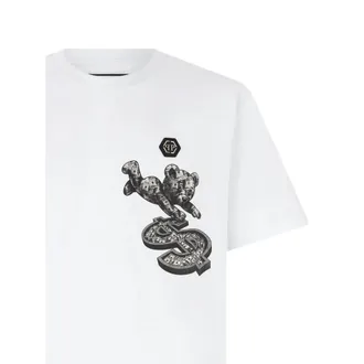 Philipp Plein Teddy Dollar Patch T-Shirt - White