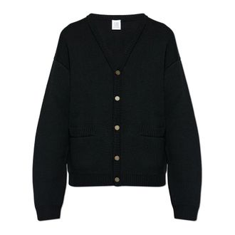 VETEMENTS Cardigans, male, Black, Size: XL Wool Cardigan