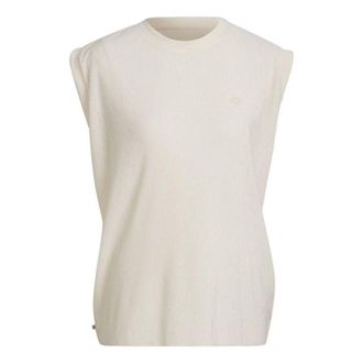 adidas (WMNS) adidas Adicolor Plisse Tank Top Asia Sizing White HE4956