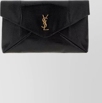 Saint Laurent textured envelope leather clutch bag