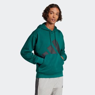 adidas Kapuzensweatshirt ADIDAS SPORTSWEAR M BL FT HD, Herren, Gr. XL, gr&uuml;n (collegiate gr&uuml;n, schwarz), Obermaterial: 55% Baumwolle, 36% Polyester, 9% Viskos