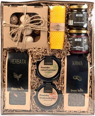 OEM Gran Cesta De Regalo Con T&eacute;, Caf&eacute;, Conservas Y Velas
