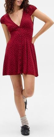 BDG Kiki Polka Dot Fit & Flare Dress in Red Ditsy at Nordstrom, Size X-Large