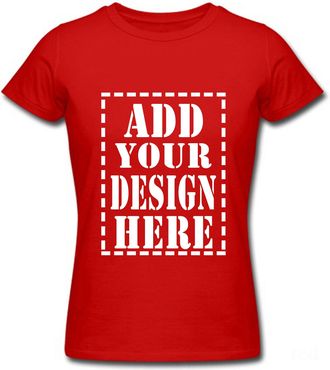 Generic Custom T Shirts for Women Design Your Own Shirt Add Text/Image/Logo Personalized Cotton Tee Printed Photo (as8, Alpha, s, Regular, Regular, Red)