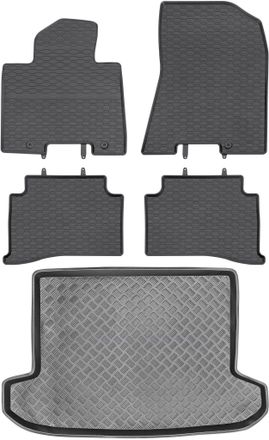 OEM Hyundai Tucson Ii Suv De 2015-2020 Set - Alfombrillas De Goma Para Coche + Alfombrilla Para Maletero
