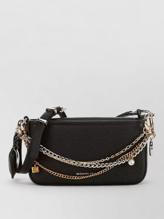 Michael Kors crossbody pouch adjustable strap chain detail