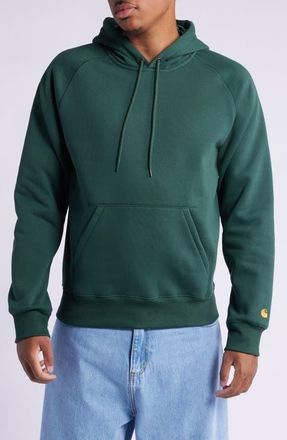Carhartt Work in Progress Chase Fleece Hoodie in Sycamore Tree /Gold at Nordstrom, Size Xx-Large