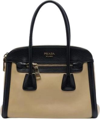 Prada Pre-owned Leren Handtas - Dames - Vintage Handtas - Beige - ONE Size - Leer - Vintage