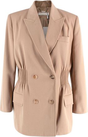 Chloé Beige Double Breasted Cinched Waist Blazer Size XS