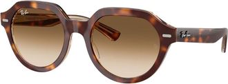 Ray-Ban GINA Clear Gradient Brown Square Unisex Sunglasses RB4399 141451 51
