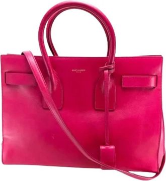 Saint Laurent Vintage, unisex, Roze, ONE Size, Leer, Pre-owned Classic Sac de Jour Tas