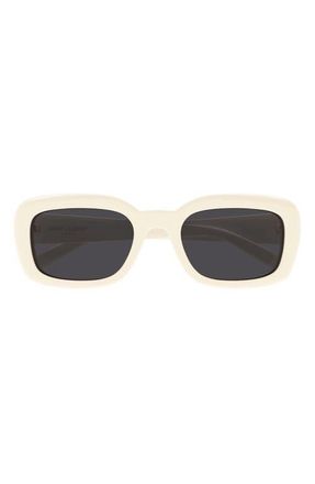 Saint Laurent SL M130 53mm Rectangular Sunglasses in Ivory at Nordstrom