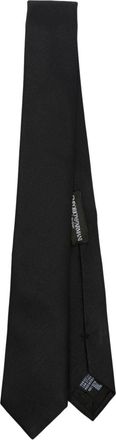 Emporio Armani gabardine silk tie - men - Silk - One Size - Black