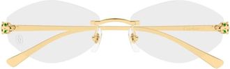 Cartier Accessoires, unisex, Geel, ONE Size, Ct 0637O Zonnebrillen