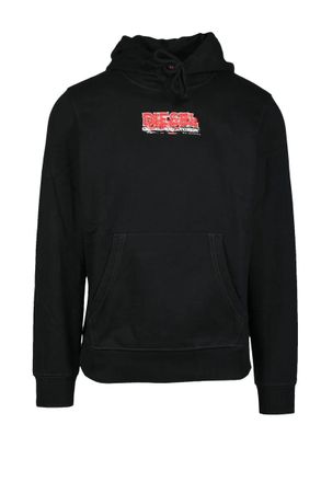 Diesel Black Graphic Crewneck Sweatshirt
