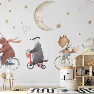 OEM Carta Da Parati Artgeist Animali Sottili Acquerello 400x280 Cm