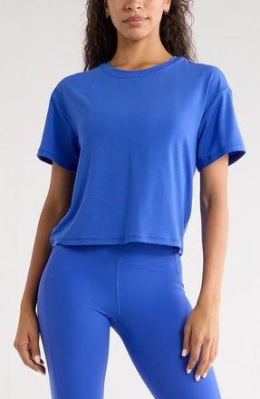Zella Breathe Performance T-Shirt in Blue Dazzle at Nordstrom, Size Xx-Large
