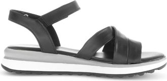 Gabor Zwarte damessandaal - zomercollectie - Dames - Sandalen - Zwart - 41 EU - Leer - Schoenen