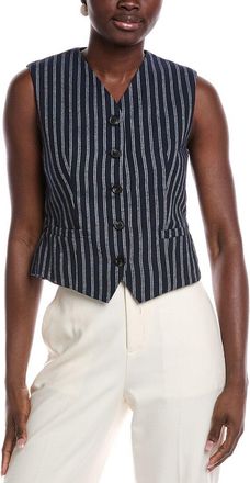 Gracia Linen-Blend Waistcoat