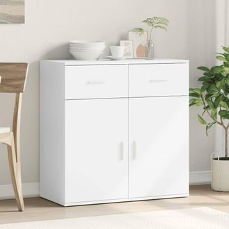Berkfield Home Sideboard White 79x38x80 cm Engineered Wood | Size: 79 x 38 x 80 cm