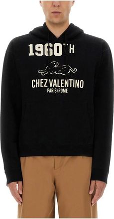 Valentino Garavani Hoodies, male, Black, Size: L Chez Valentino Hoodie