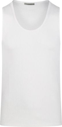 Christophe Lemaire Rib Tank Top - Heren - Tops zonder mouwen - Wit - S - Katoen - Tops