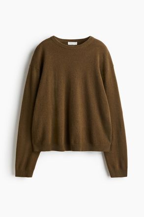 H&M Kaschmirpullover in Feinstrick - Braun