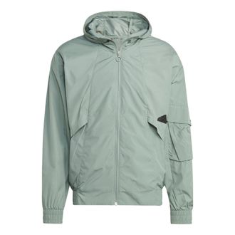 adidas City Escape Windbreaker Jacket Silver Green IC6732