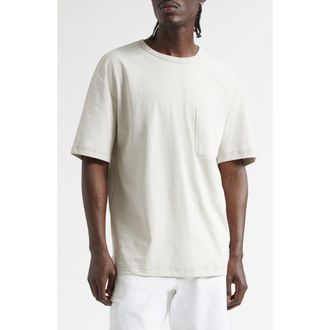 Christophe Lemaire Boxy Cotton & Linen T-Shirt in Pearl at Nordstrom, Size X-Large