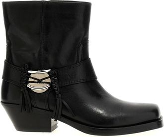 Isabel Marant Schoenen, Dames, Zwart, 36 EU, Leer, Akson Gaucho Enkellaarsjes